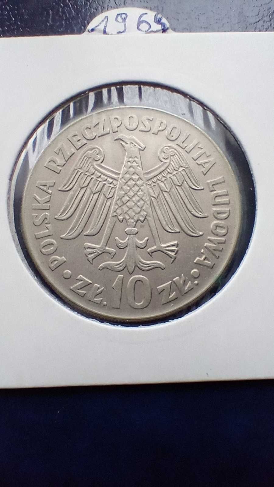 Stare monety 10 złotych 1964 K Wielki wklęsły PRL skrętka