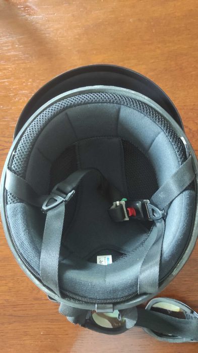 Kask   otwarty Orzeszek, twarzowy z okularami