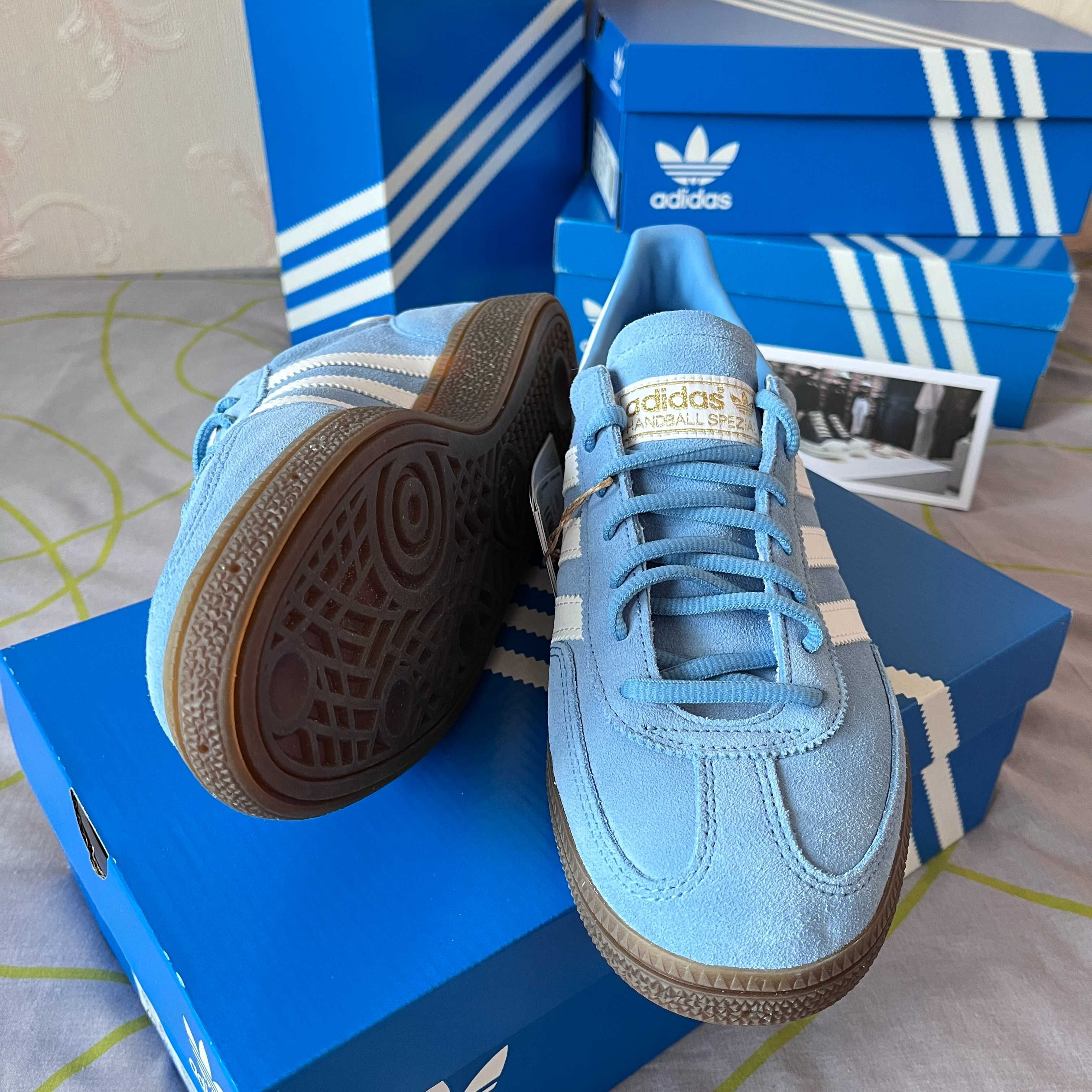 ОРИГИНАЛ 42 2/3 кроссовки adidas Spezial light blue Голубые