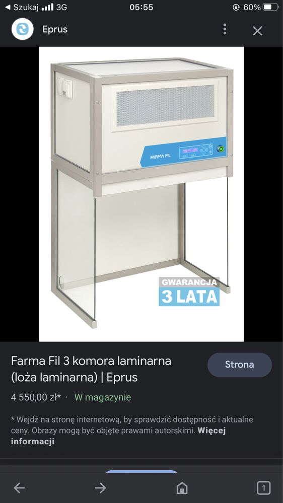 Komora laminarna nowa