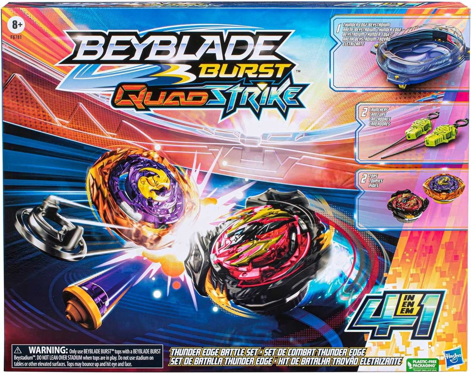 Beyblade Burst QuadStrike Thunder Edge Battle Set Бейблейд Арена