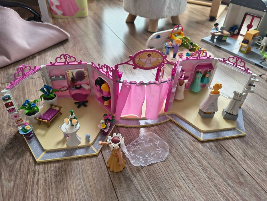 Playmobil domek, szpital, salon sukien ślubnych Mega zestaw
