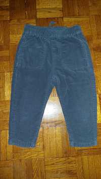 Ocieplane spodnie sztruksowe z Zary rozmiar 92