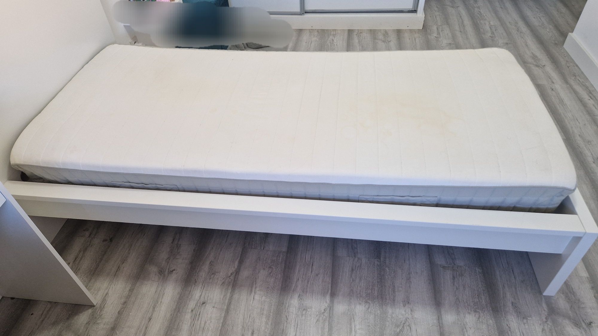 Cama MALM Ikea com Colchão - Solteiro