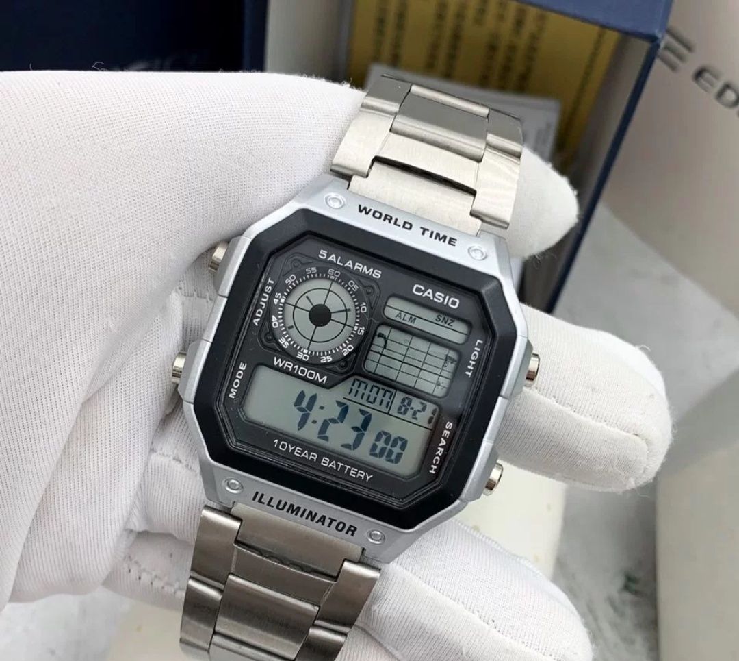 Годинник  CASIO AE-1200WH Illuminator ілюмінатор карта міра