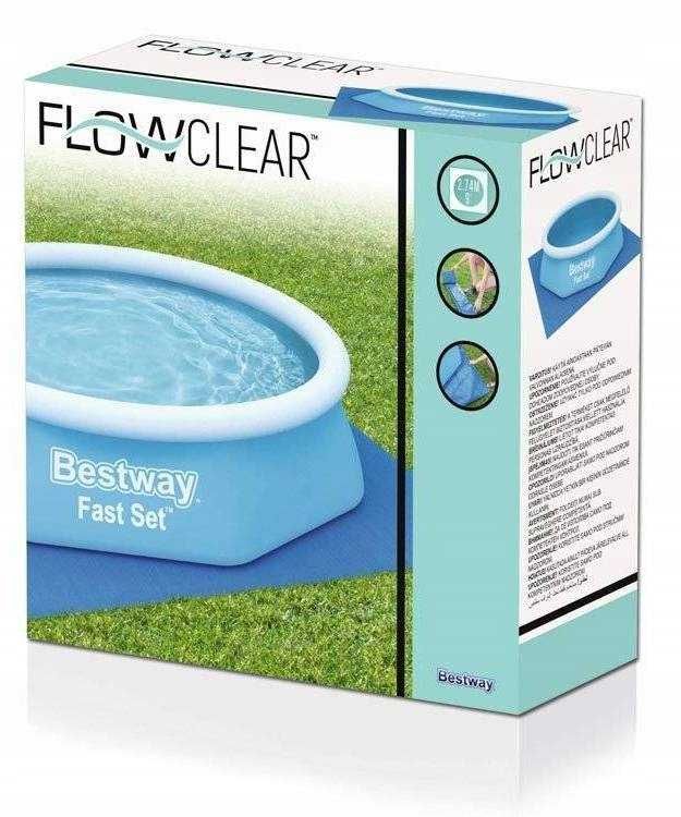 Podłoga pod basen mata folia plandeka do ogrodu 335x335 BESTWAY