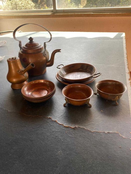 Peças de cobre Vintage