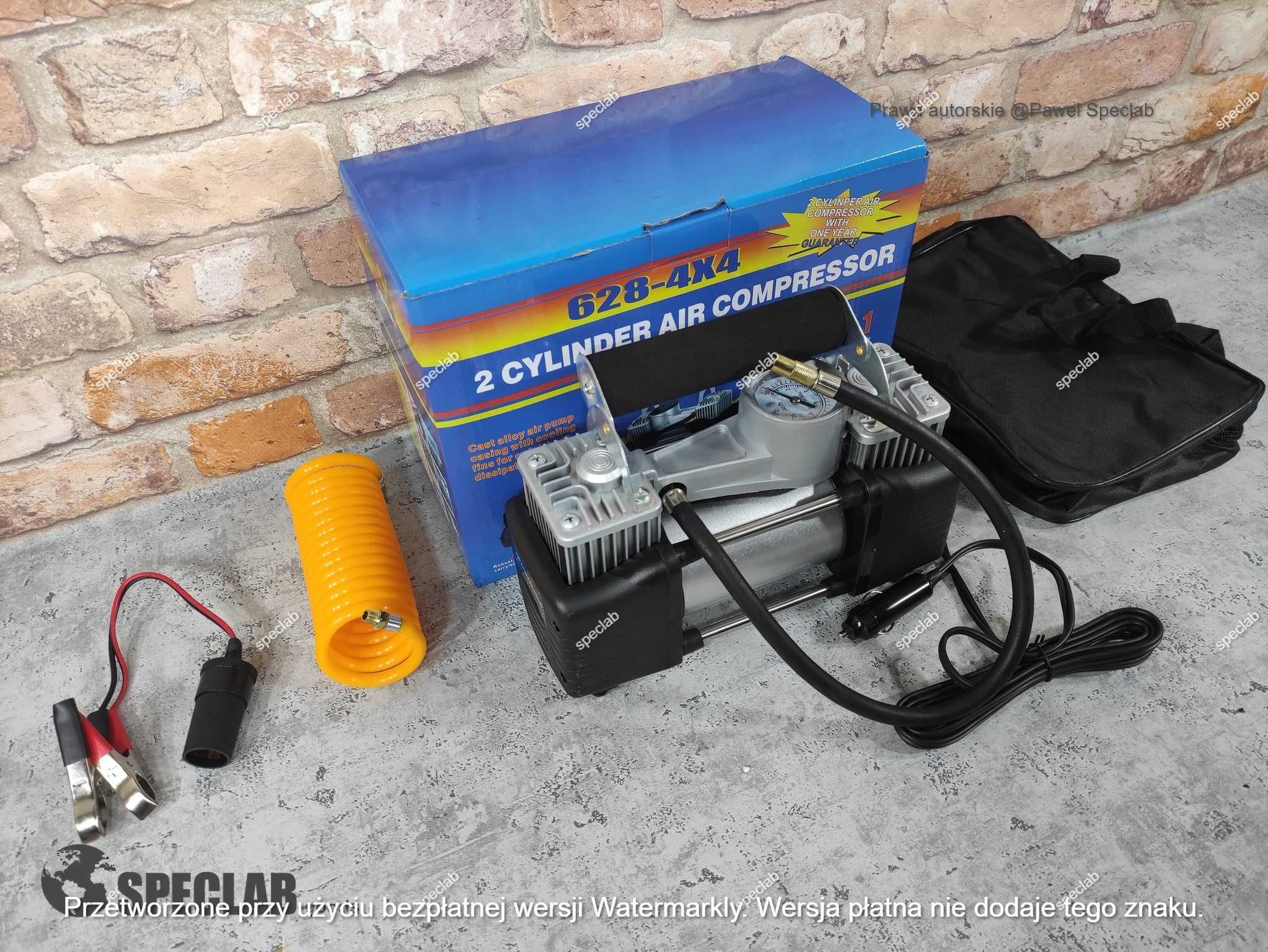 Kompresor samochodowy SPRĘŻARKA DWUTŁOKOWA 12V AC-628A