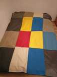 Narzuta nakrycie kapa łóżko kolorowa patchwork kwadraty handmade koc
