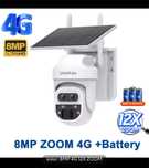 Kamera Shiwojia 4G  8mp 12x zoom solar bateria 7800mAH