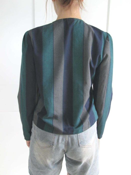 Lekki żakiet wdzianko narzutka prawdziwa perełka vintage S M 36 38