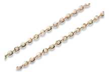 Łańcuszek z różowego czerwonego złota 14k 585 Ankier diamentowany 003