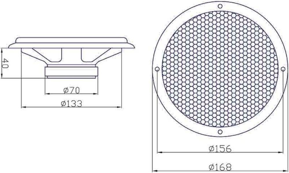 Głośniki samochodowe BLOW 100W 16,5cm Dwudrożne 2szt Maskownice BUS