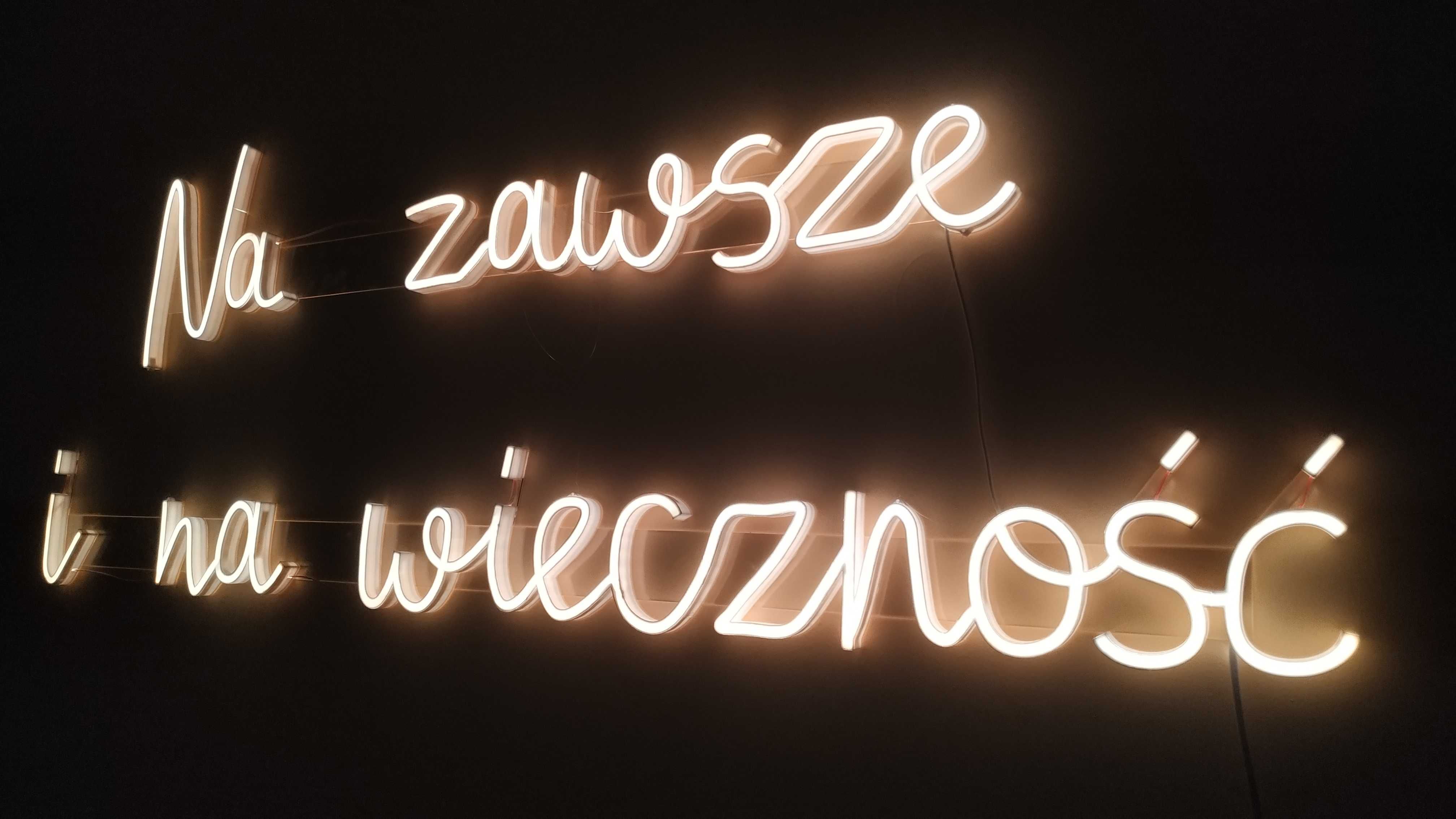 Na zawsze i na wieczność LED Napis duży Wesele efekt NEON