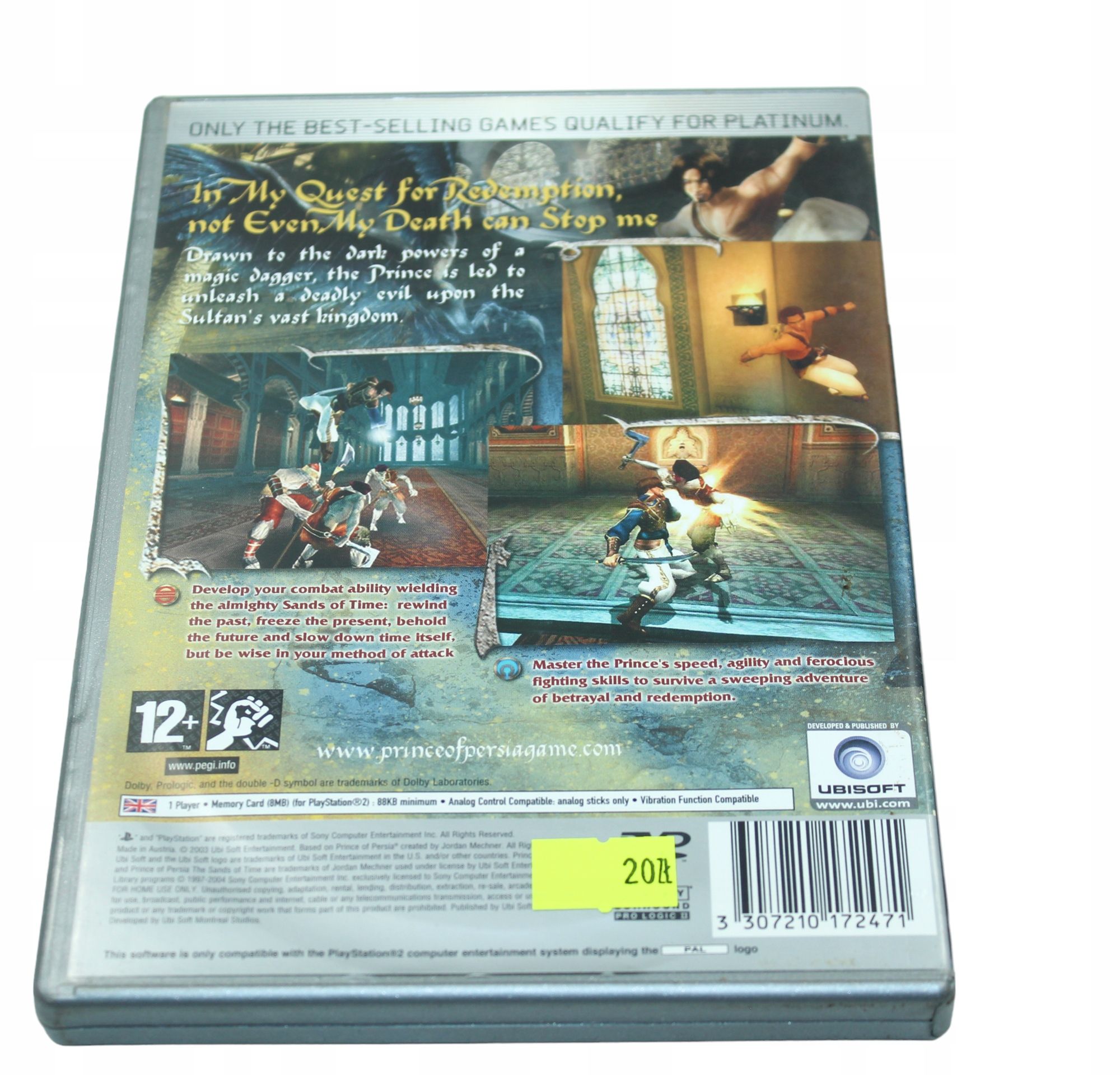 Prince Of Persia The Sands Of Time PS2 PlayStation 2