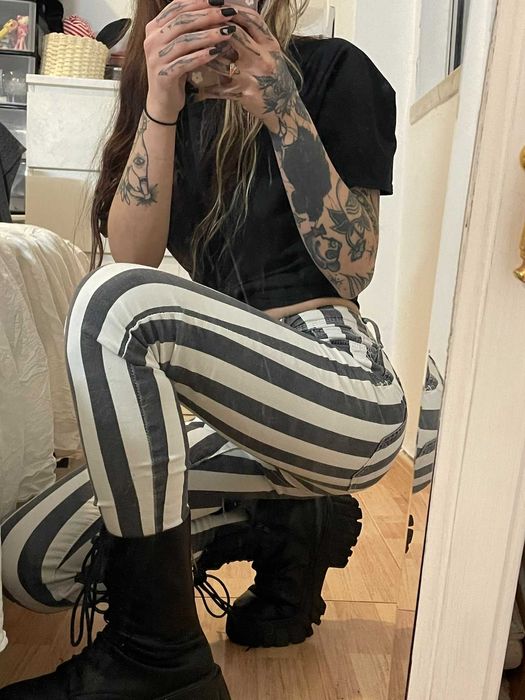 Calças EMO goth skinny 34