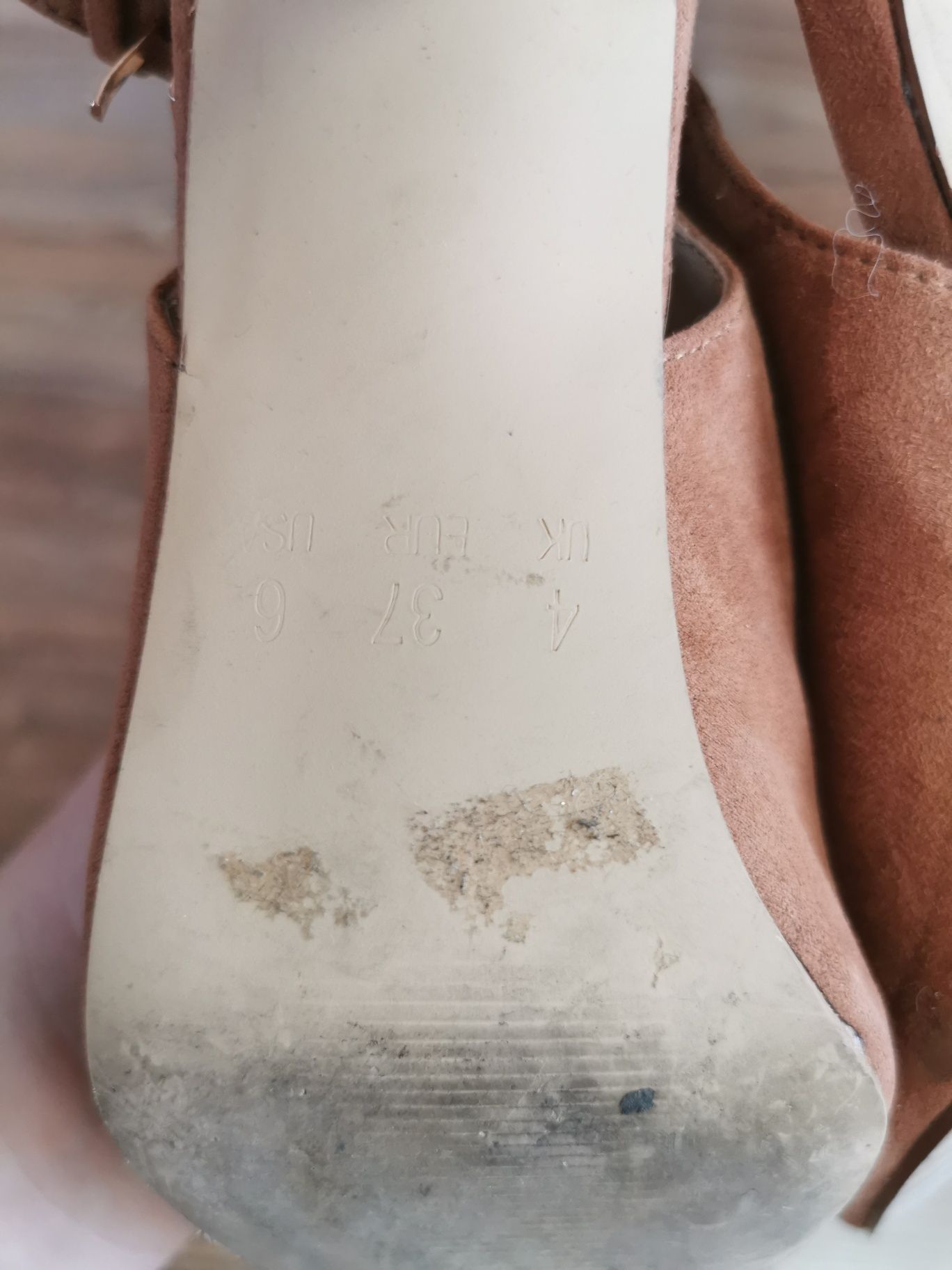 Buty na obcasie półbuty bez pięty szpilki 37
