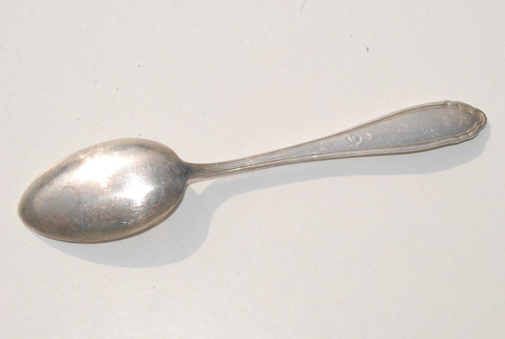 Stara posrebrzana łyżeczka sygnowana 90 antyk unikat kolekcjonerski