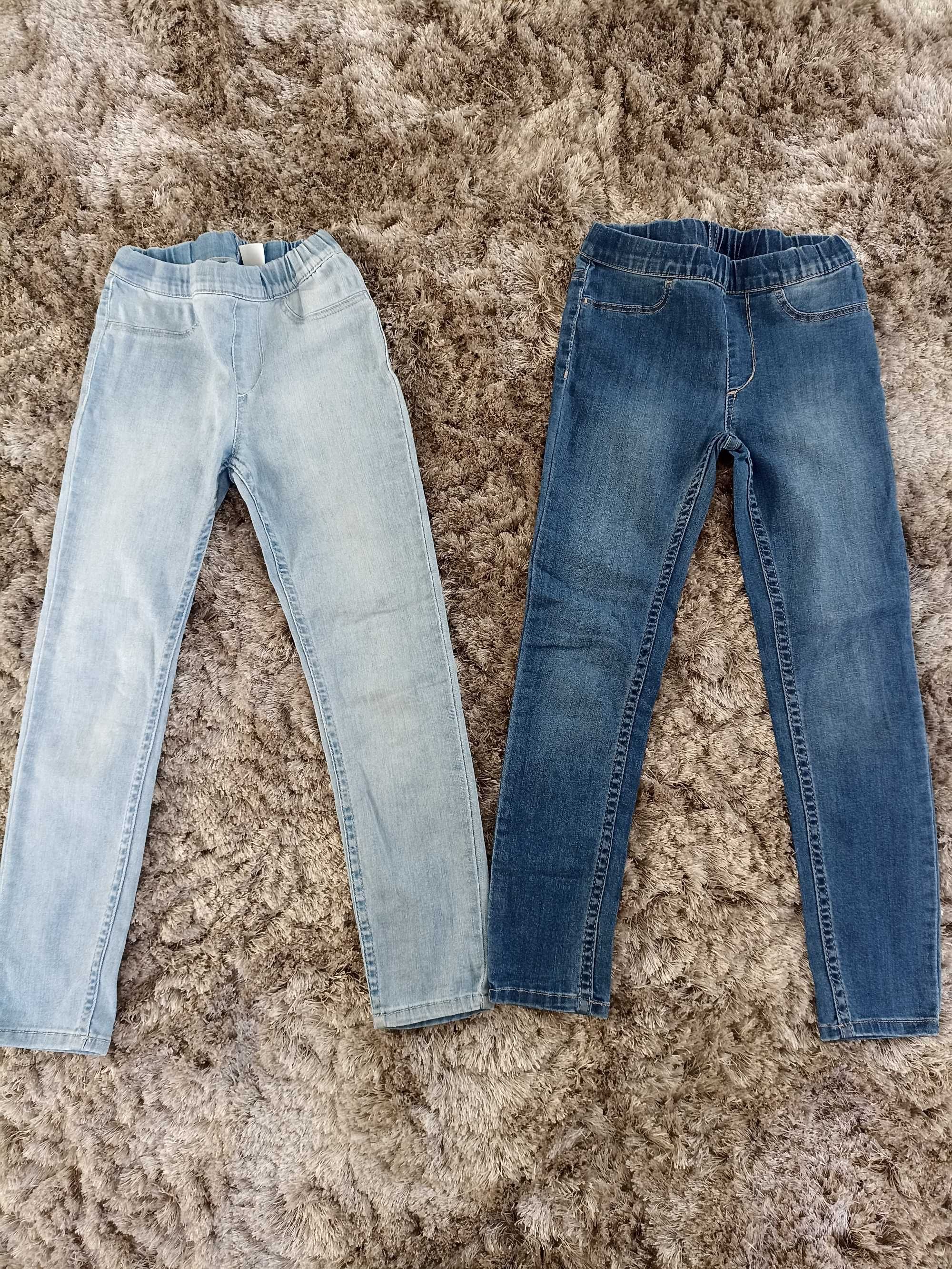 Leginsy jeansowe, jeansy 116 H&M