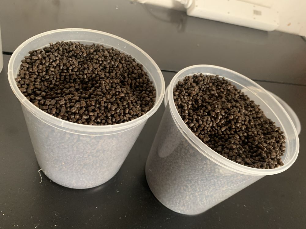 Ração granulados de fundo para peixes envio ctt