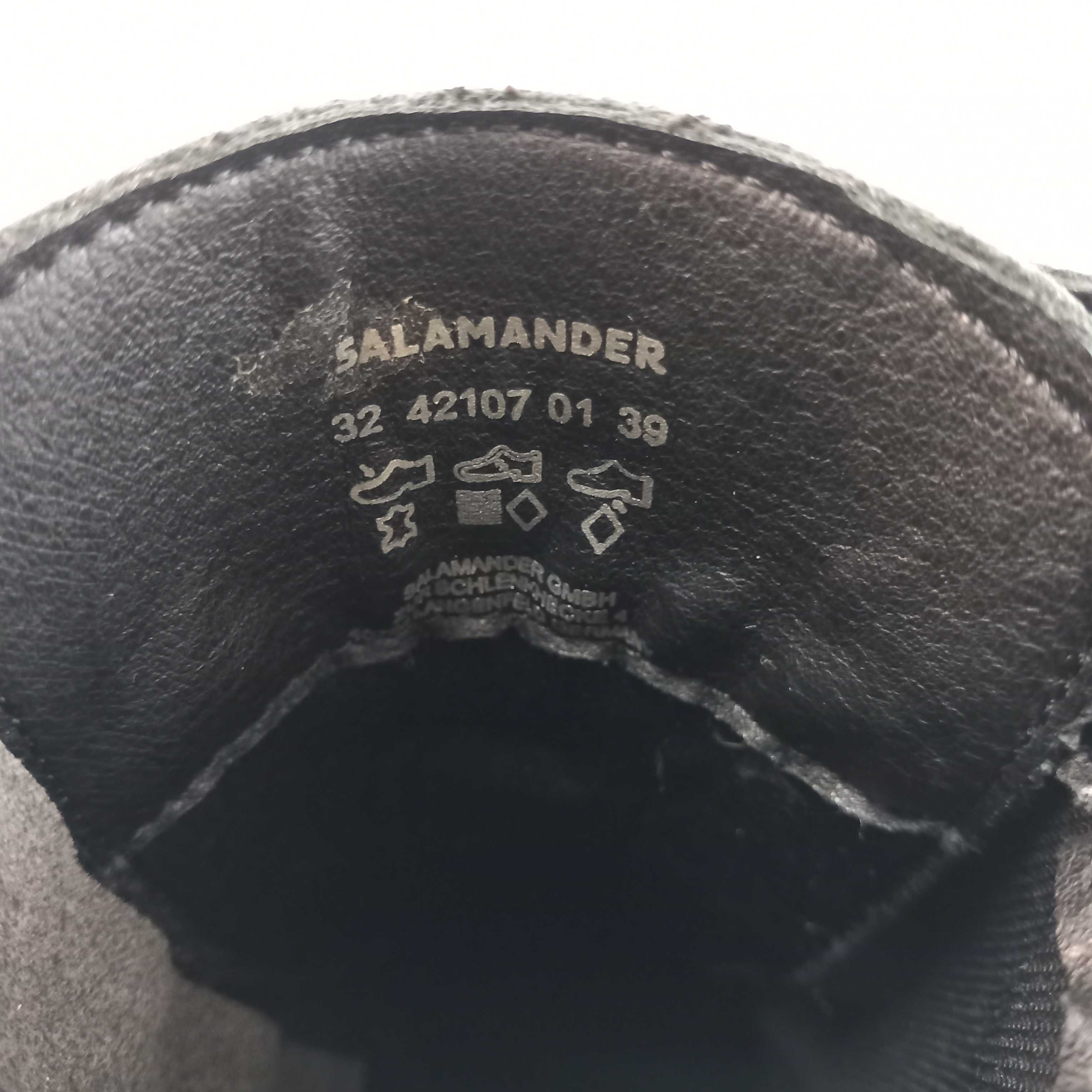 Salamander Botki Czarny buty damskie słupek rozmiar 39