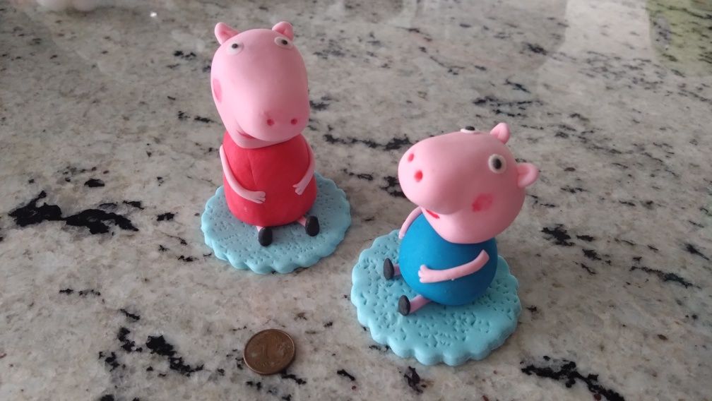Świnka Peppa George figurki z masy cukrowej na tort