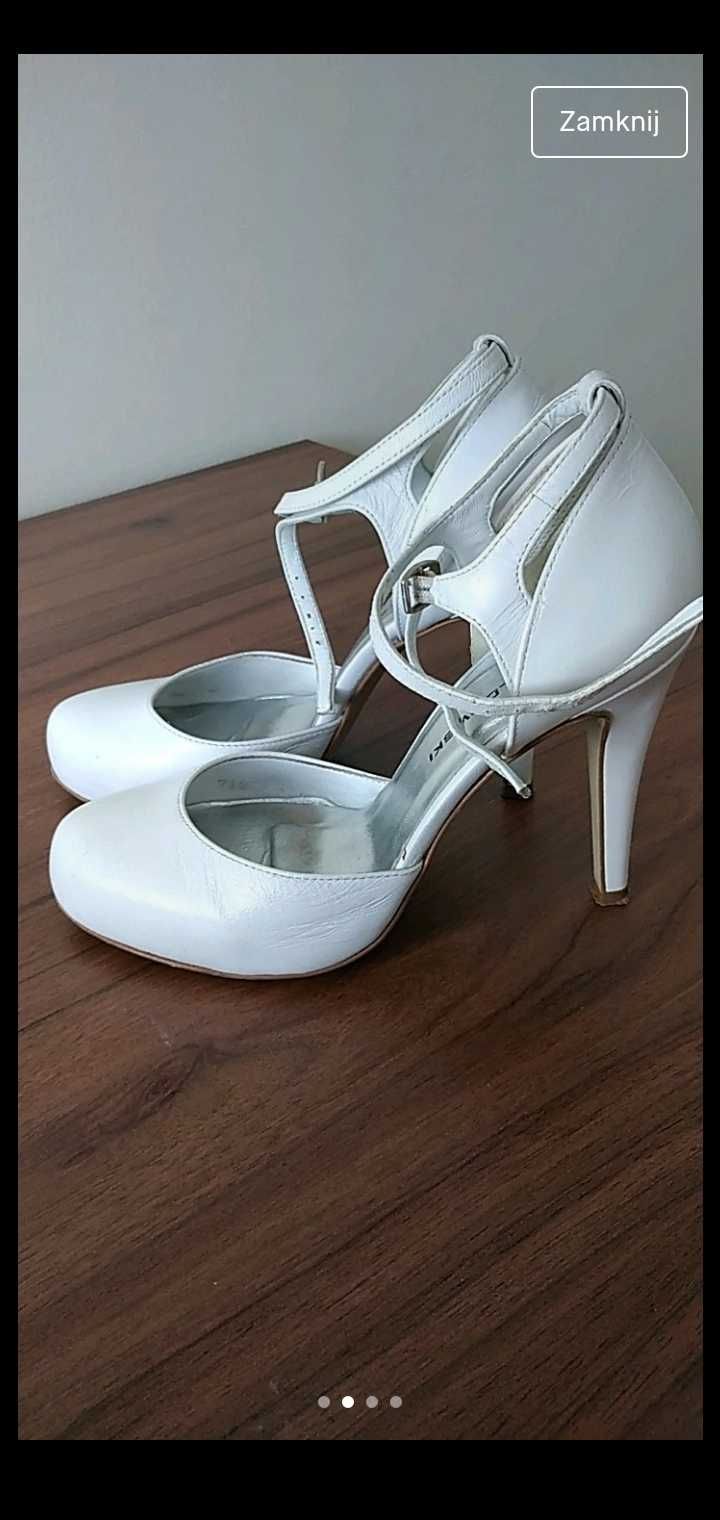 Białe buty baldowski 35