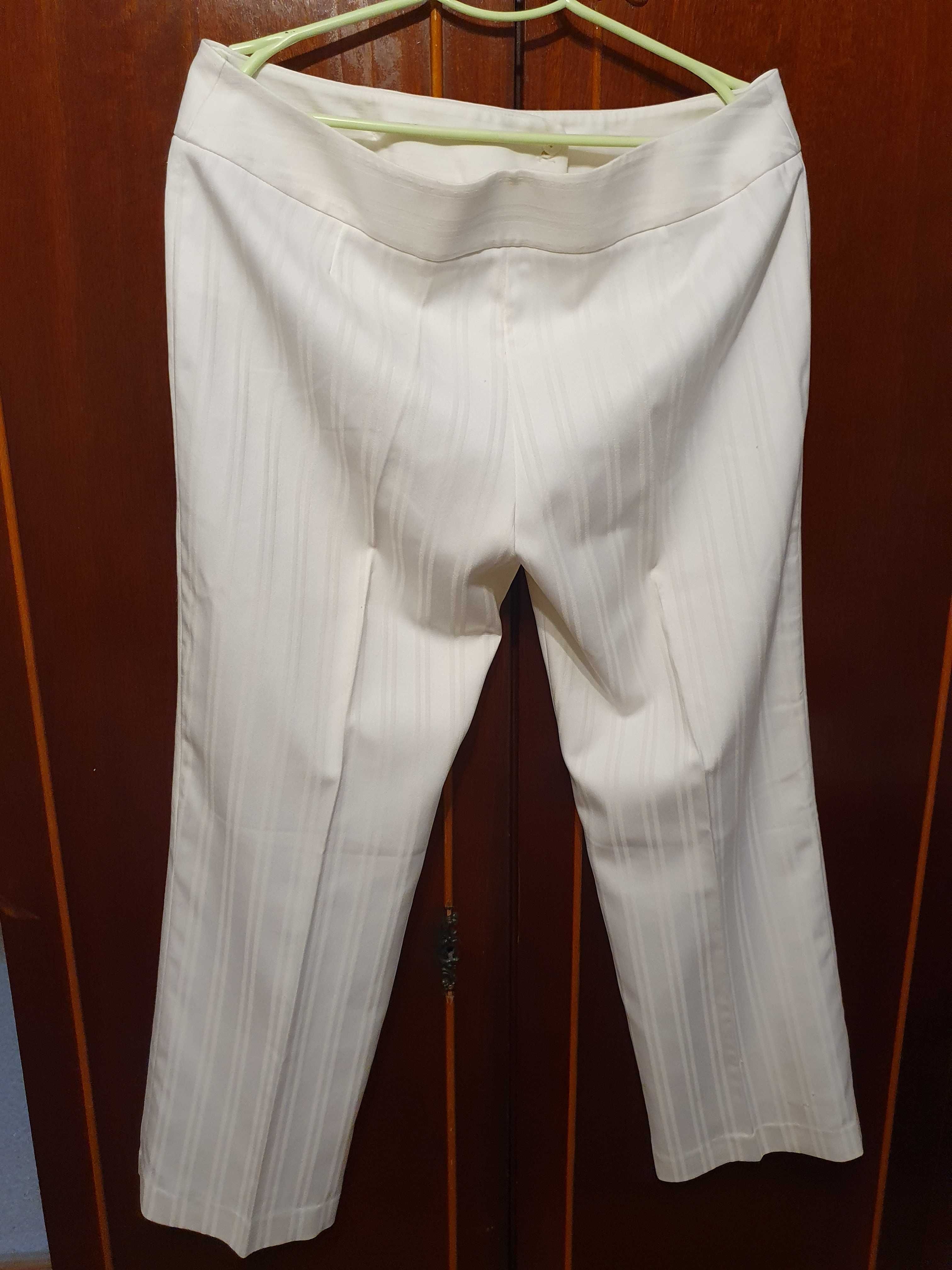 Spodnie białe, eleganckie, rozm. XL