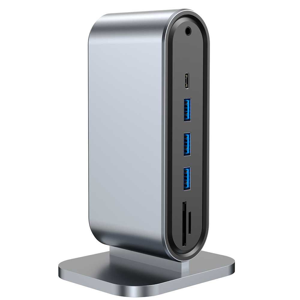 Rozgałęziacz HUB przejściówka USB-C 12w1 4xUSB HDMI SD VGA JACK LAN