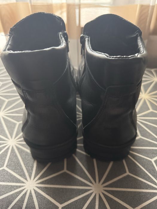 Чоловічі зимові чоботи шкіра хутро 43