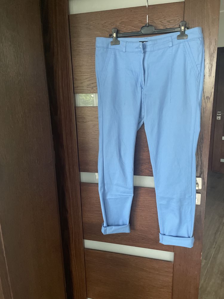 Spodnie damskie r. 44 jeans niebieskie jak nowe