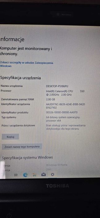 Laptop Toshiba i Acer
