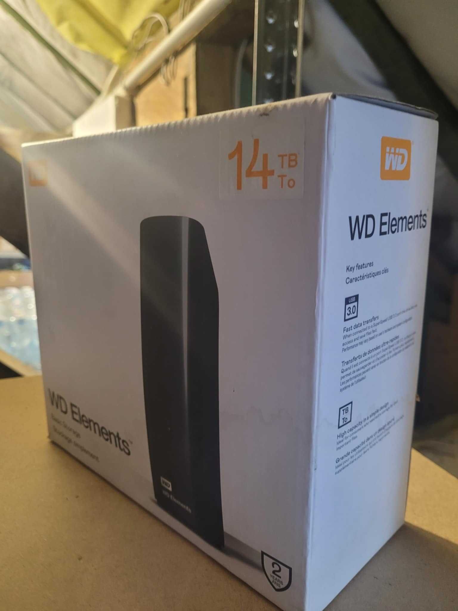 Dysk twardy dysk zewnętrzny WD Elements 14 tb NOWY
