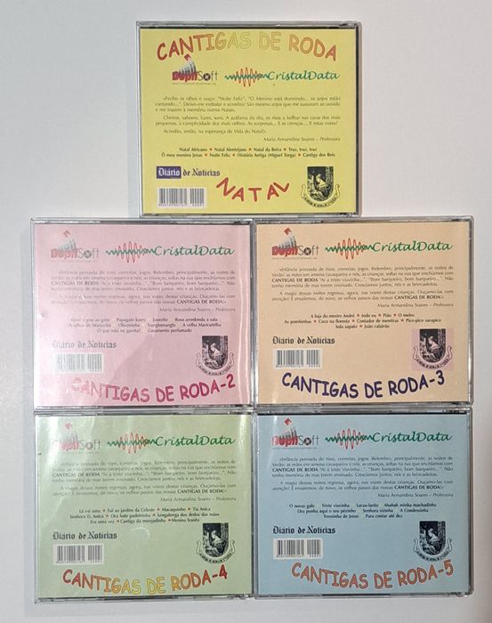 Coleção de 5 cd's de musica infantil - Cantigas de Roda
