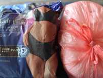 Tena lady pants czarne i białe L - 7 sztuk