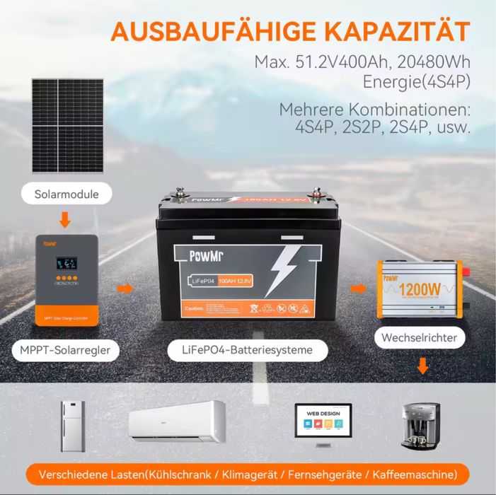 Акумулятор PowMr 100AH 12V