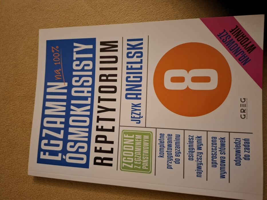 Egzamin ósmoklasisty Język Angielski wyd. GREG 240 str.