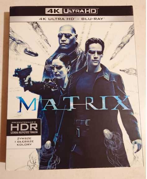 Matrix 4k + 2 x blu-ray 3 płytowe polskie wydanie