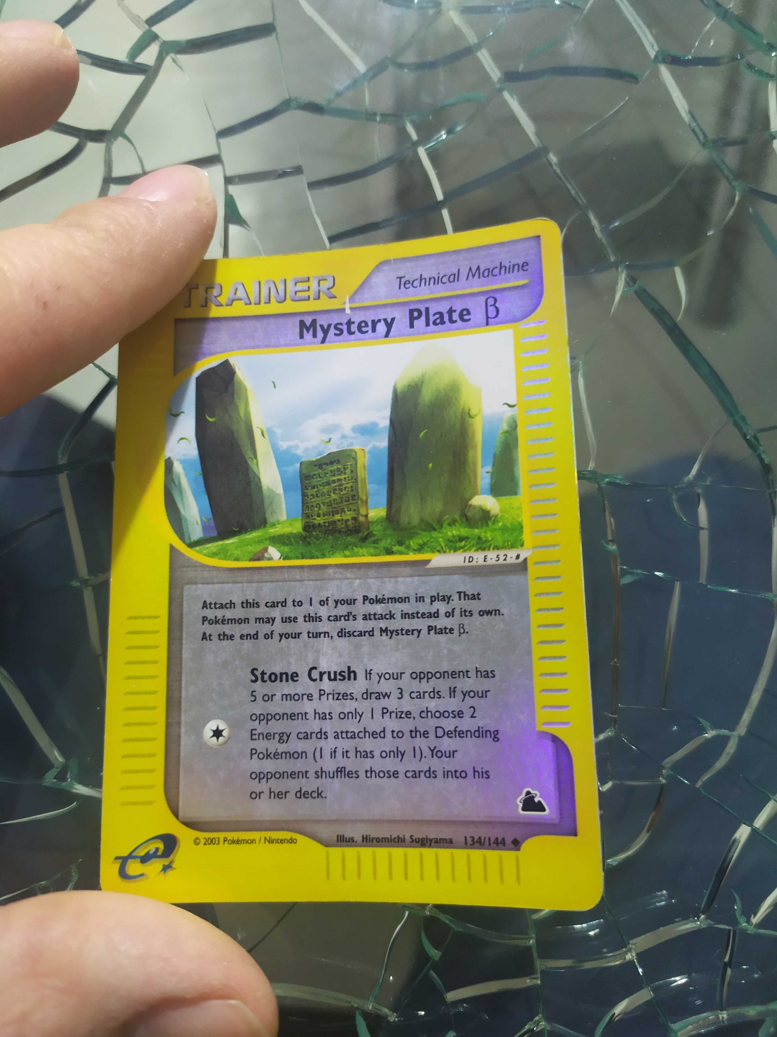 Carta Pokemon Mystery Plate beta Reverse Holofoil