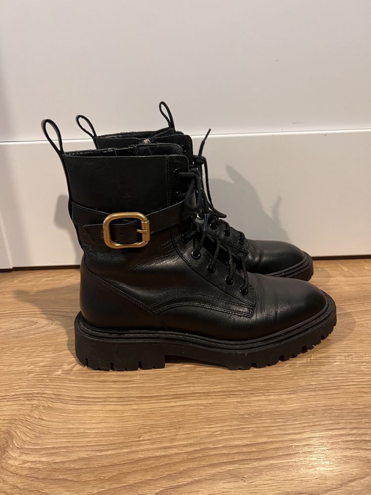 Skórzane buty Zara