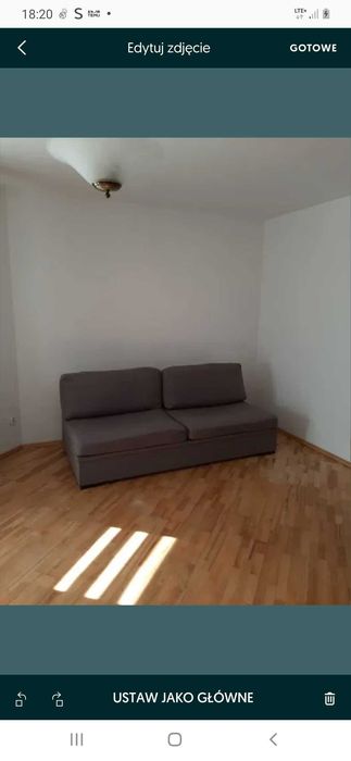 Sofa szara(wersalka) z dwiema poduchami IKEA