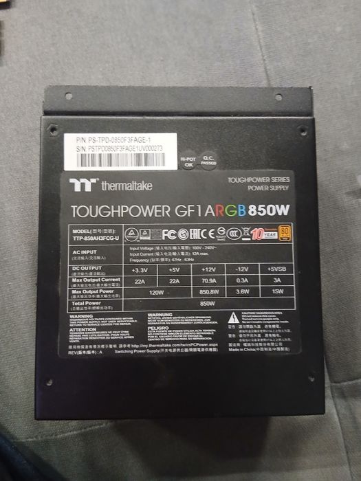 Блок живлення toughpower gf1a rgb 850w