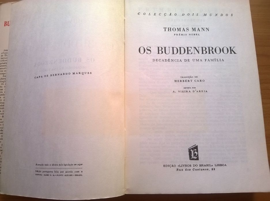 Os Buddenbrook - Thomas Mann (portes grátis)