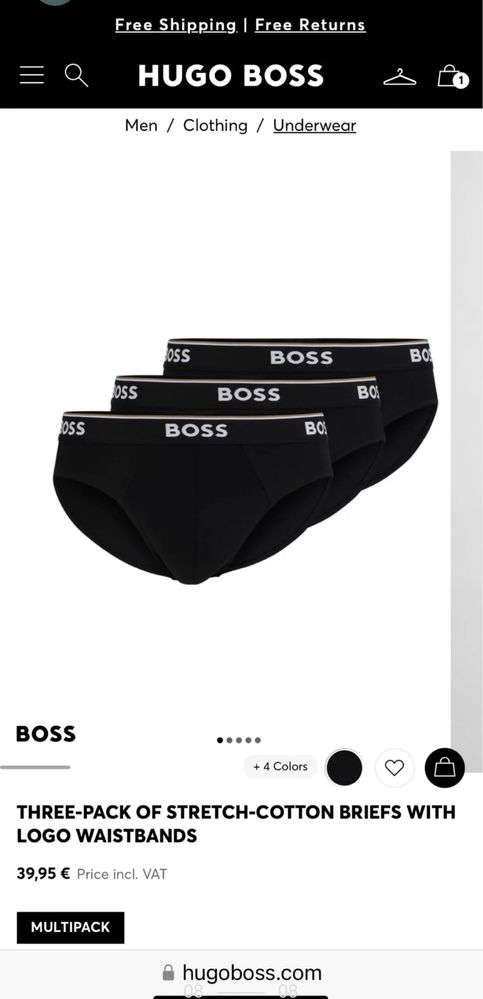 Мужские трусы BOSS . Hugo Boss . Оригинал !