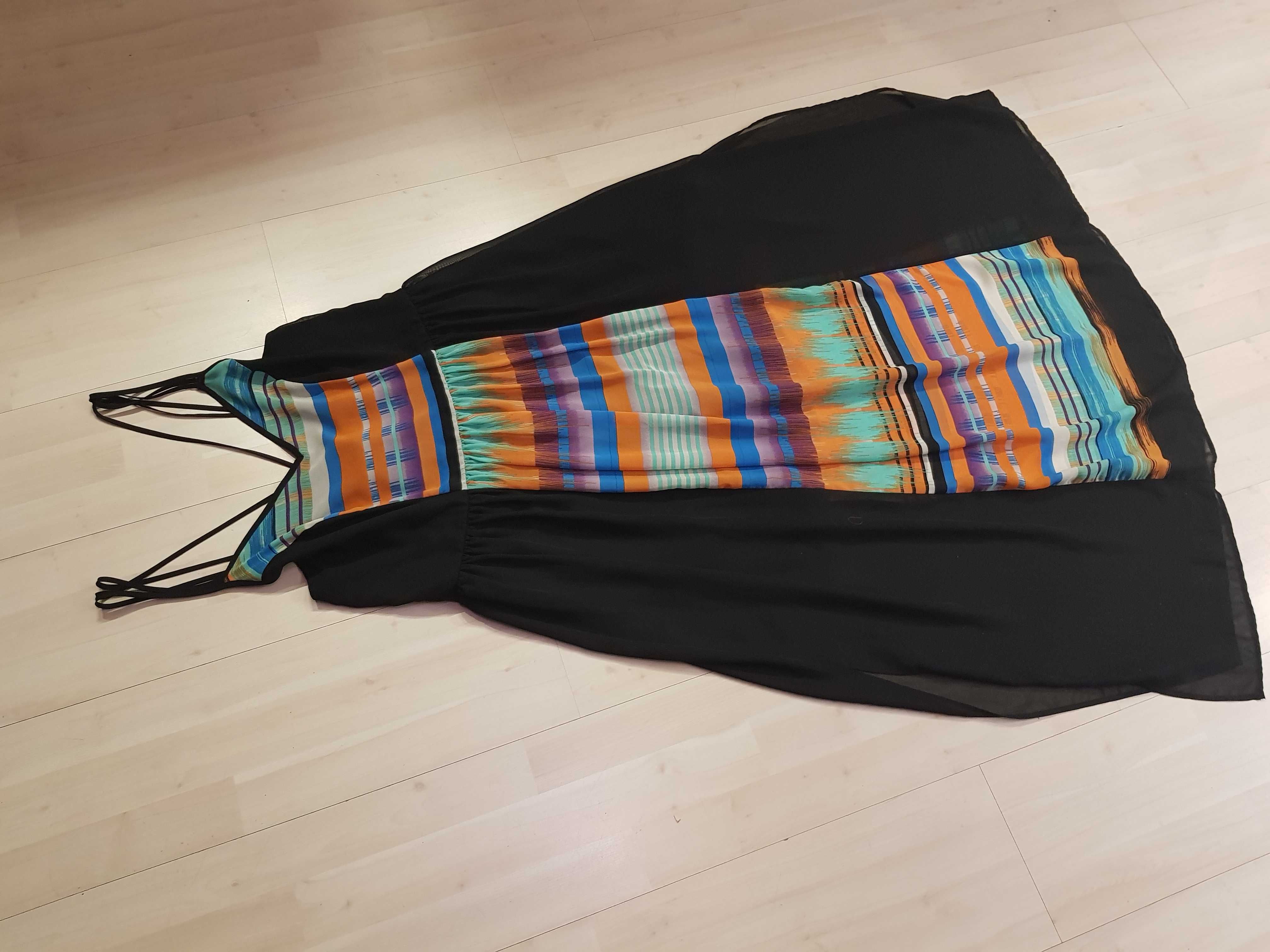 L XL strój sukienka letnia hipiska hinduska lata 70 hipis nr 435