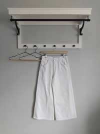 Białe dziewczęce, szerokie spodnie dżinsowe Wide Leg Denim 146-152