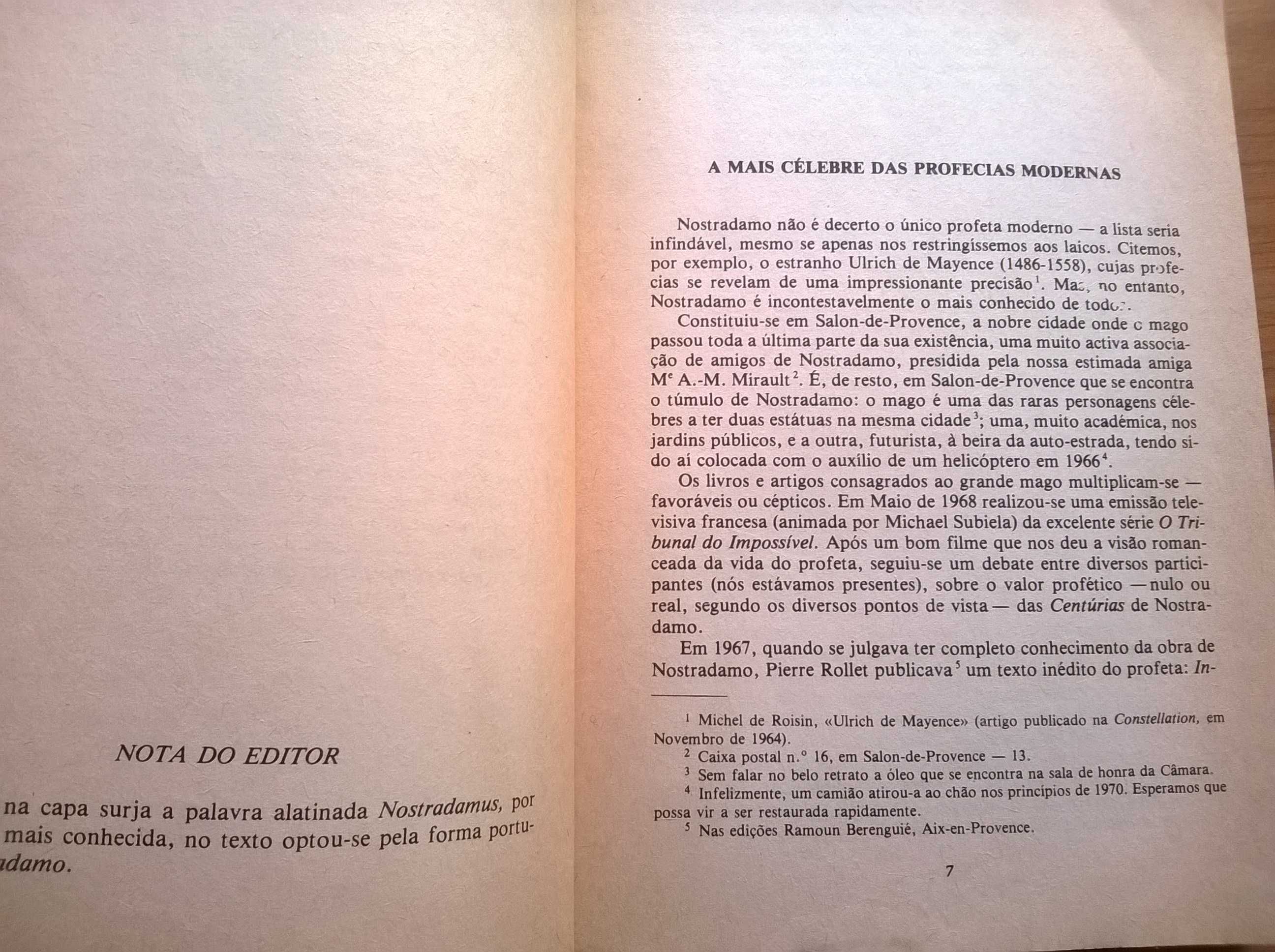 As Profecias de Nostradamus - Serge Hutin (portes grátis)