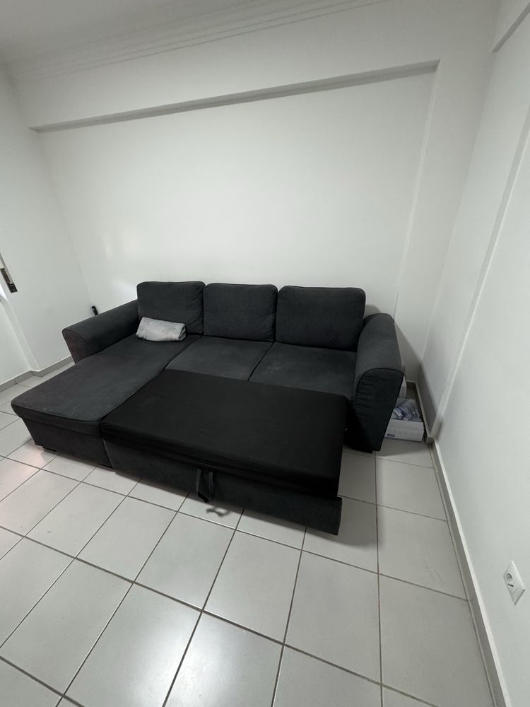 Sofá Chaise Long com Baú – 5 Meses de Uso