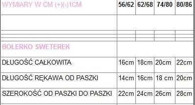 Delikatne Bolerko na bawełnie białe lub różowe 56,62,68,74,80,86