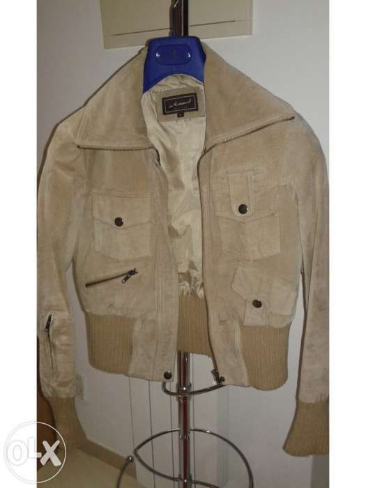 Blusão / Casaco Sra. pele, camurça